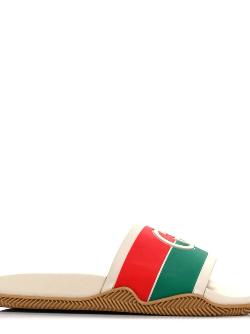 Gucci Rubber Web Mens Interlocking G Slide Sandals 8